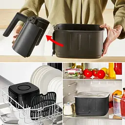Мультипіч Tefal Easy Fry Silence Vision 1670 Вт чорна (EY5568E0) - мініатюра 10