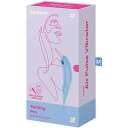 Вібратор для клітора із вакуумною стимуляцією Satisfyer Twirling Pro Red Blue - мініатюра 5