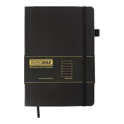 Блокнот діловий Buromax Logo2U Brief А5 96 арк. в лінійку обкладинка штучна шкіра чорний (BM.295204-01) - мініатюра 2