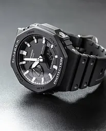 Полімерний чоловічий годинники Casio G-Shock GA-2100-1AER з полімерним ремінцем - мініатюра 2