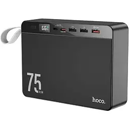 Портативний ЗП Power Bank Hoco J94 Overlord 22.5W 75000 mAh Чорний