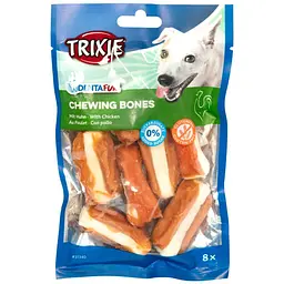 Ласощі для собак Trixie Кістка для чищення зубів Denta Fun з куркою 5 см 8 шт. 120 г (31340) - мініатюра 2