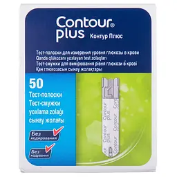 Тест-смужки для глюкометра Contour plus 50 шт.