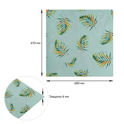 Панель стінова Sticker Wall 3D 680х670х4мм папороть на світло-зеленому фоні D SW-00001984 - мініатюра 5
