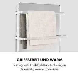 Інфрачервоний обігрівач Klarstein Hot Spot Crystal Flow LED для ванної кімнати 36 м² 2000 Вт 5-40 °C (10035036) - мініатюра 5