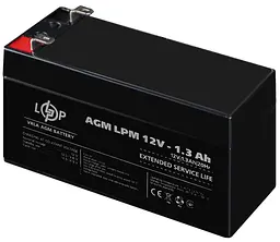 Акумуляторна батарея для ДБЖ LogicPower AGM 12 V / 1.3 А*ч (4131) - мініатюра 2