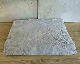 Простирадло махрове жакардове Parisa Home Premium 200х220 щільність 470 г/м2 сіре - мініатюра 5