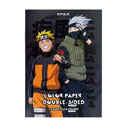 Кольоровий папір Kite А4 двосторонній Naruto 15арк/15 кол (NR24-250)