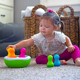 Сортер-балансир Fat Brain Toys Spinny Pins Неваляшки (F248ML) - мініатюра 7