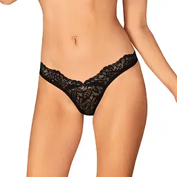 Трусики Obsessive Bellastia XL/2XL чорний - мініатюра 3