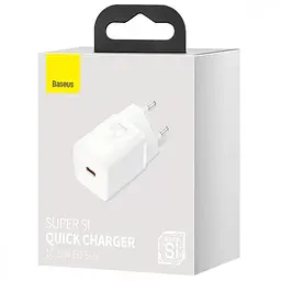 МЗП Baseus Super Si Quick Charger 1C 25W (CCSP) Білий - мініатюра 4
