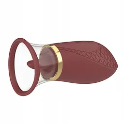 Вакуумний стимулятор клітора з вібрацією Dreamtoys Romance Roxy бордовий - мініатюра 3