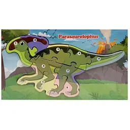 Дерев'яний пазл-вкладиш "Parasaurolophus" MD 1924-10, 9 елементів