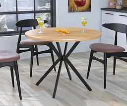Округлий обідній стіл Оскар Loft Design (Дуб Крафт золотий)