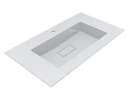 Умивальник Miraggio ERICA 900 (8813490) Miramarble, Глянцевий, Накладний/Врізний, Білий