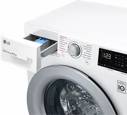 Пральна машина LG з фронтальним завантаженням F2V3GS4W, 8,5кг, 1200, A+++-30%, Пар, глибина 47см, Дисплей, Інвертор, Білий (F2V3GS4W) - мініатюра 10