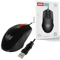 Мишка XO M1 RGB USB Black (XO-M1-BK)