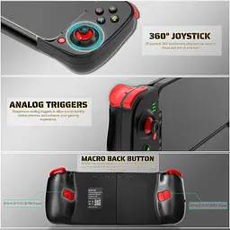Bluetooth Джойстик для Телефону Геймпад для Смартфону Gamepad Бездротовий Ігровий Контролер для iOS андроїд, Чорний - мініатюра 11