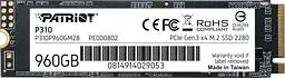 SSD M.2 Накопичувач Patriot P310 960GB (P310P960GM28)