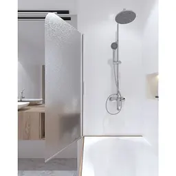 Шторка для ванни Qtap Standard CRM407513APL Pear, Ліва, матовий, хром - мініатюра 6