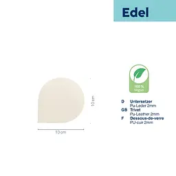 Підставки під чашку Kela Edel 10х10 см 4 шт. білі (12669) - мініатюра 2
