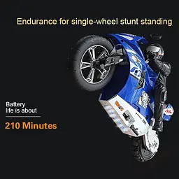 Мотоцикл на радіокеруванні Motorcycle Stunt Drift six-axis Gyroscope Blue - мініатюра 3