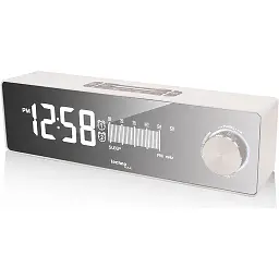 Годинник настільний з радіо Technoline WT483 White/Silver (WT483)