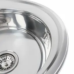 Кухонна мийка з нержавіючої сталі Platinum поліровка 490 (0,6/170 мм), Polish - мініатюра 4