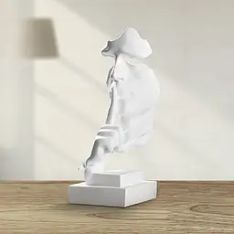Статуетка декоративна МВМ My Home Обличчя-1 біла (DH-ST-05 WHITE) - мініатюра 4