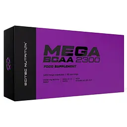 Амінокислоти Scitec Nutrition Mega BCAA 2300, 120 капсул