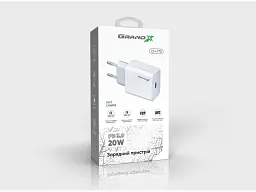 Мережевий зарядний пристрій Grand-X USB-C 20 W PD3.0 + Type-C (CH-770C) - мініатюра 2