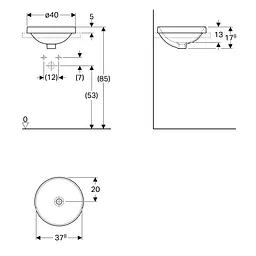 Раковина Geberit VariForm 40 500.703.01.2, Білий - мініатюра 3