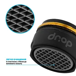 Набір для економії води DROP PM2+MULTI120GBL (лійка для душу + 2 аератори) - Економія 66%, чорний - мініатюра 7