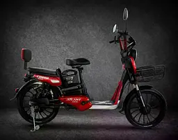 Електровелосипед двомісний Corso Atlant (800W,48V,20Ah) +кошик Червоний - мініатюра 2