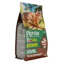 Сухой корм для котов Monge Cat Bwild Gr.Free, буйвол, 1,5 кг - мініатюра 3