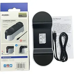 Зарядна станція Dobe Dual Charging Dock TP5-1501S для DualSense Sony White [126583] - мініатюра 8