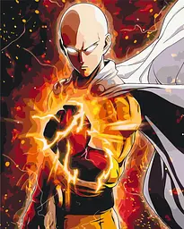 Картина за номерами Ванпанчмен Сайтама One Punch Man Saitama 40х50 см PN OPM S 01