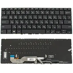 Клавіатура для ноутбука ASUS (UX362 series) rus чорний без фрейма підсвічування клавіш