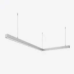 Світлодіодний світильник X-LED 80Вт L-подібний сірий (1000х620х43)