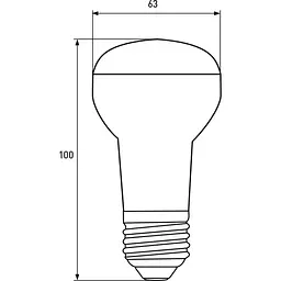 Світлодіодна лампа Eurolamp LED Ecological Series, R63, 9W, E27, 3000K (LED-R63-09272(P)) - мініатюра 3