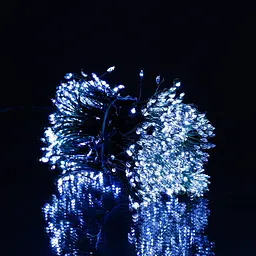 Гірлянда Кінський хвіст Мішура 1200 LED 20 ниток 2 м зелена, білий Yiwu D1200L2MGW - мініатюра 10