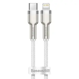 Дата кабель Baseus Cafule Metal Type-C to Lightning PD20W (1m) (CATLJK-A) Білий