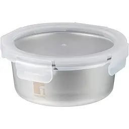 Контейнер для зберігання Bergner Go Lovers 690 мл круглий (BG-36315-GY)