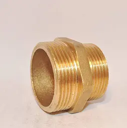 Ніпель перехідний Lexline К.0522-В 1 1/4"Н х 1 1/2"Н посилений латунь 30412 - мініатюра 2