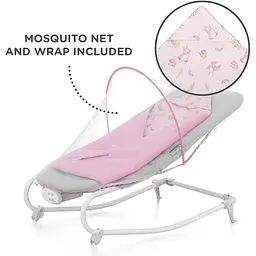 Шезлонг-гойдалка Kinderkraft Felio 2 Peony Rose сірий з рожевим KBFELI20PNK0000 (00-00305172) - мініатюра 4