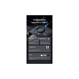 Дата кабель USB-C to USB-C 2.0m 5A nylon braided black Vention (CTYBH) - мініатюра 9