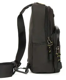 Сумка чоловіча LANPAD на плече 16х23х10 см Чорний (LAN15050 black) - мініатюра 3