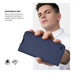 Чехол-книжка для Xiaomi Poco X6 Pro 5G, OneFold Case, синий, из экокожи (PU) и TPU, с магнитом, с подставкой и отделением для карт, трансформируется в подставку, противоударный, защита всего корпуса, ArmorStandart (ARM73362) - мініатюра 5