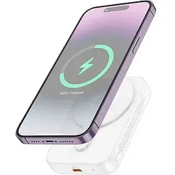 Портативна батарея Hoco J117 Esteem PD20W Magnetic 5000 mAh White - мініатюра 3
