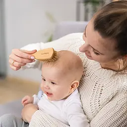 Щітка для волосся BabyOno дерев'яна з натуральною щетиною середньої м'якості (1655) - мініатюра 6